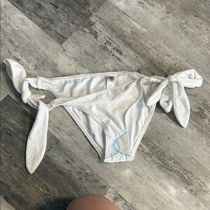 White Tie-Side Bikini Bottom